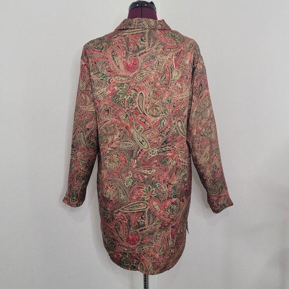 Victoria's Secret 90's Intimates Sleep Lounge Night Shirt Paisley Satin Size Sm - Picture 8 of 12